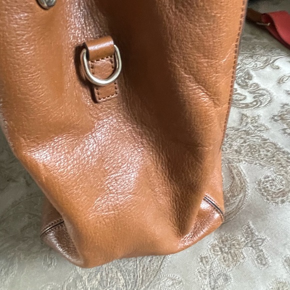 Anya Hindmarch leather satchel in tan leather - with 2 straps (with beach bag) - Picture 9 of 15